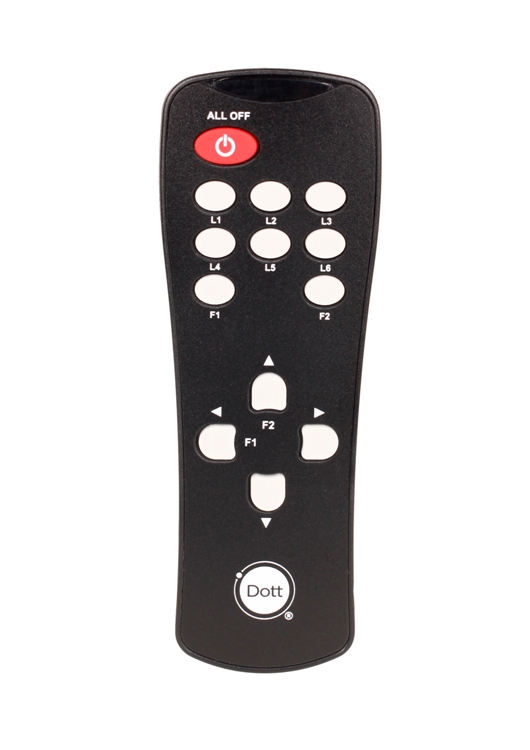 IR Remote for 6 Lights & 2 Fans.